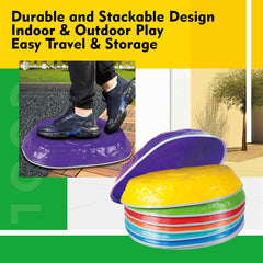 SmartYeen stepping stones stackable design makes storage and transport easy.