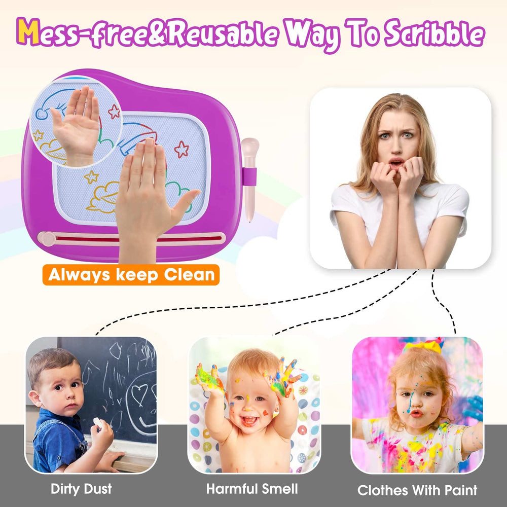 Smasiagon purple board shows four color zones to enhance drawings