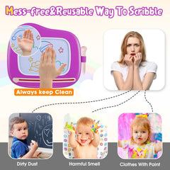 Smasiagon purple board shows four color zones to enhance drawings