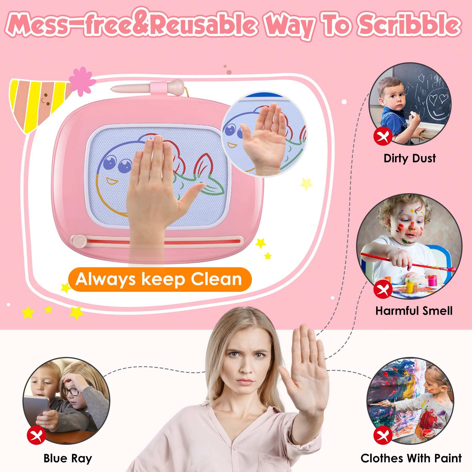 Smasiagon safety ABS material emphasizes non-toxic construction for kid safety