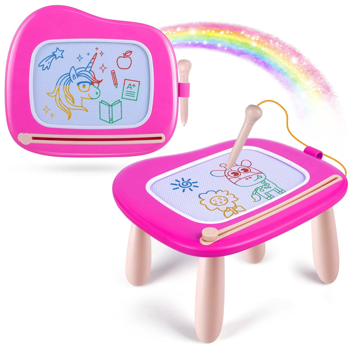 Smasiagon Rose magnetic drawing board front view for toddlers