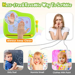 Smasiagon green doodle board with handle belt for portable learning