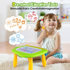 Smasiagon travel-ready board green on plane or car for mess-free fun