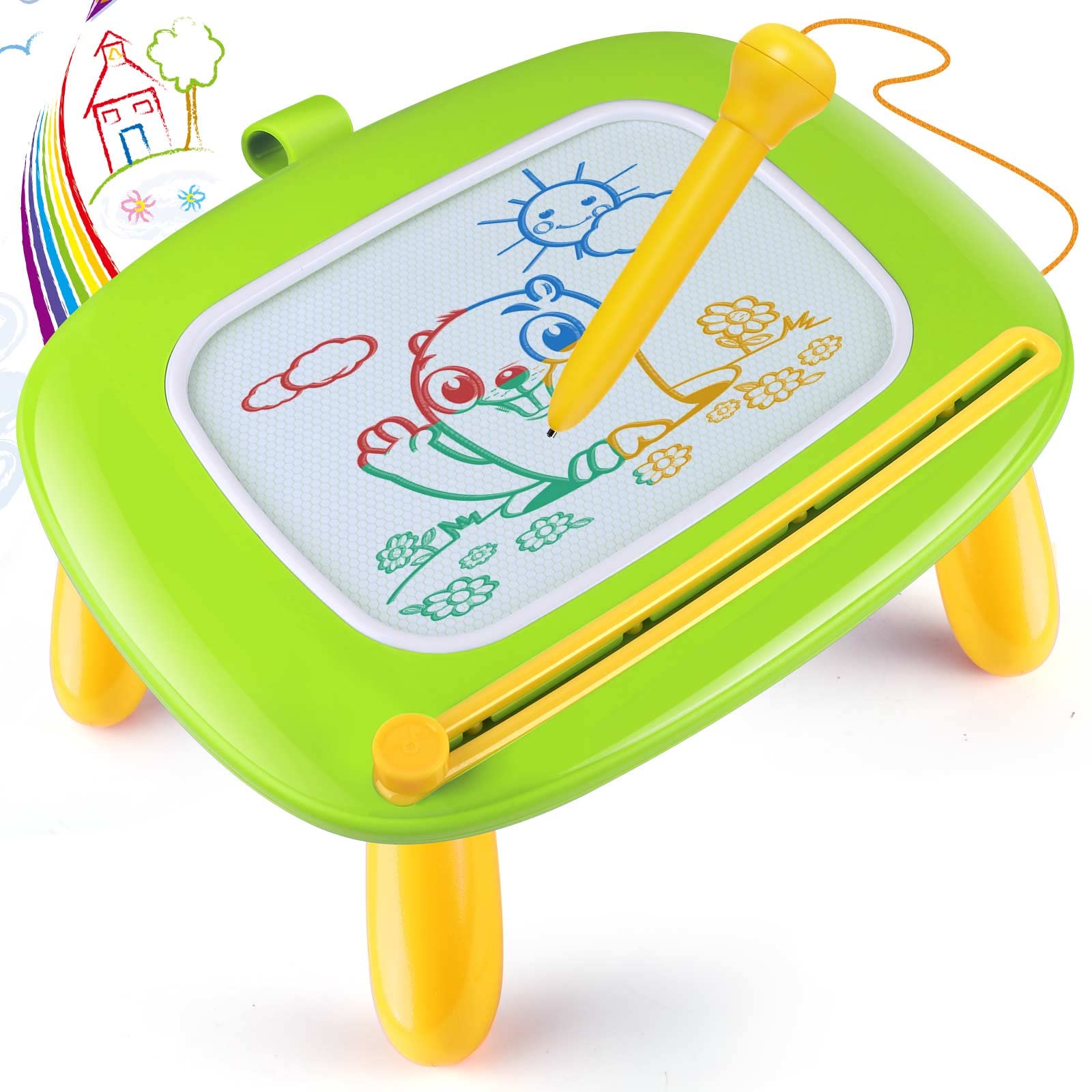 Smasiagon green magnetic drawing board for creative toddler play