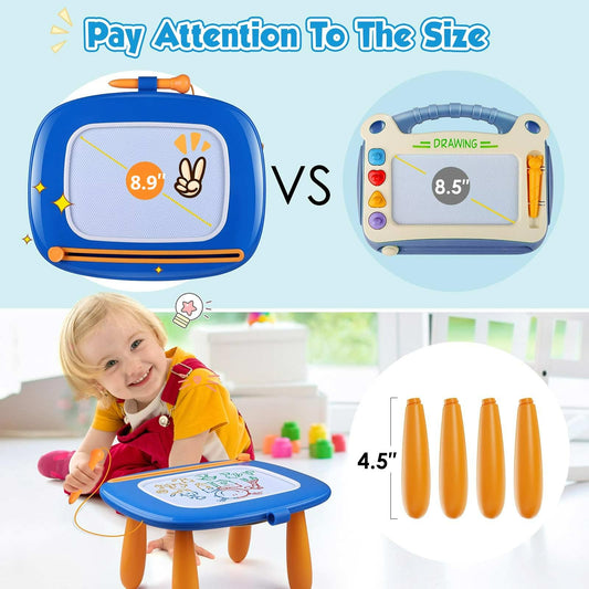 Smasiagon doodle board with color zones supporting vivid color play