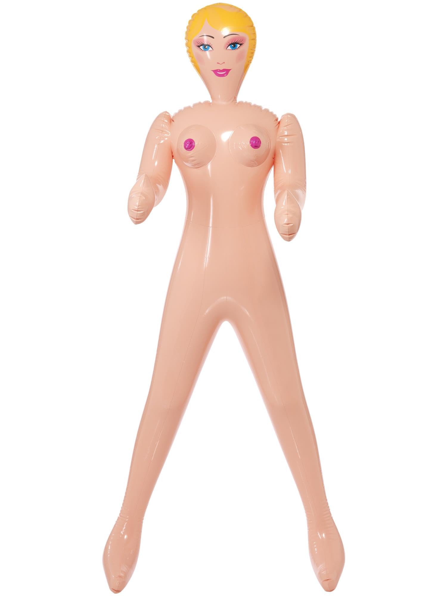 Smiffys Blow-Up Doll Female Pink 140cm ready for playful setup and quick use