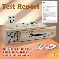 Smilejoy Dominoes Tiles 2-to-4 Players emphasize social, family-friendly games.