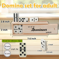Smilejoy Dominoes Tiles Closeup Dots reveals classic double-6 pips for reliable play.