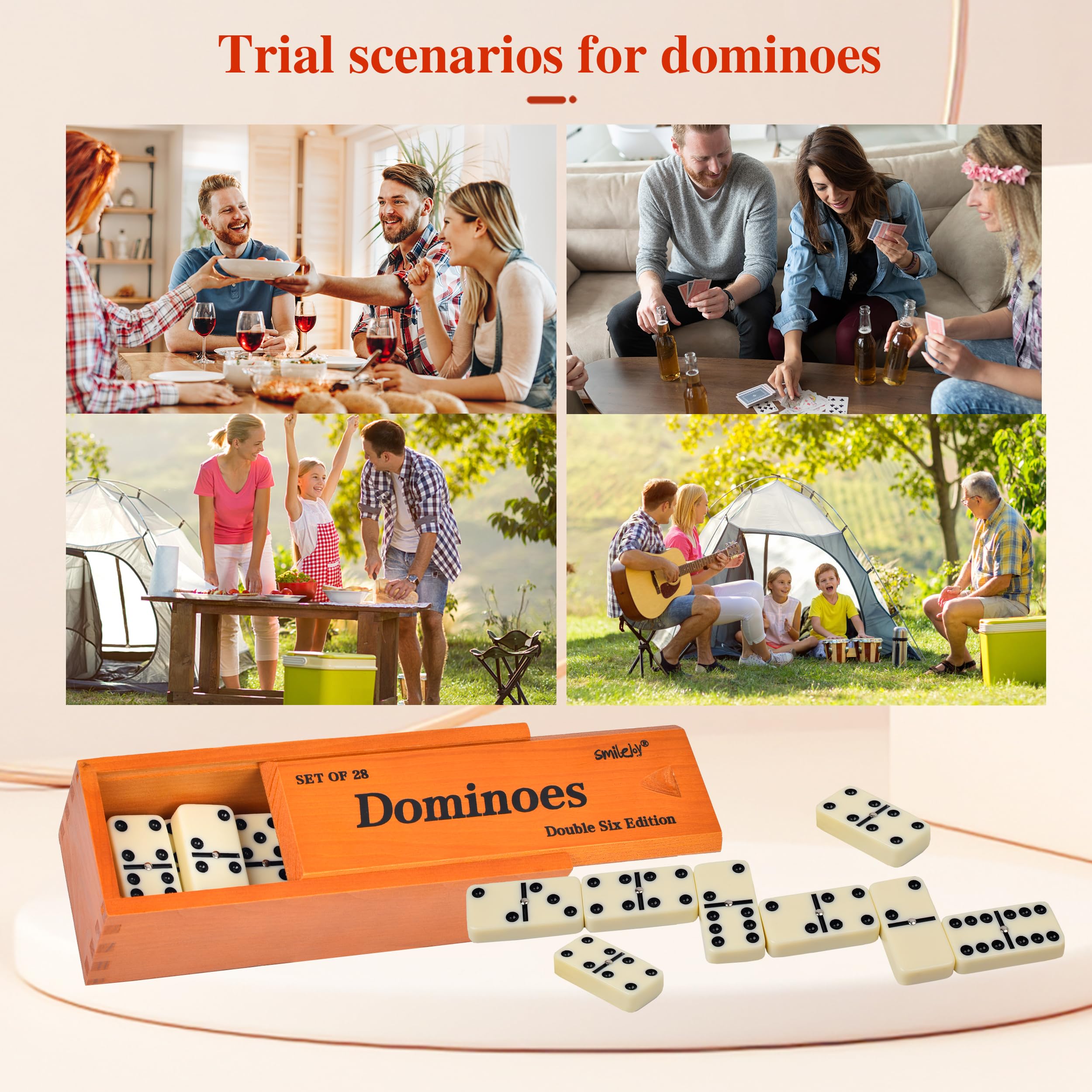 Gift-ready Smilejoy dominos packaging appealing to game night enthusiasts