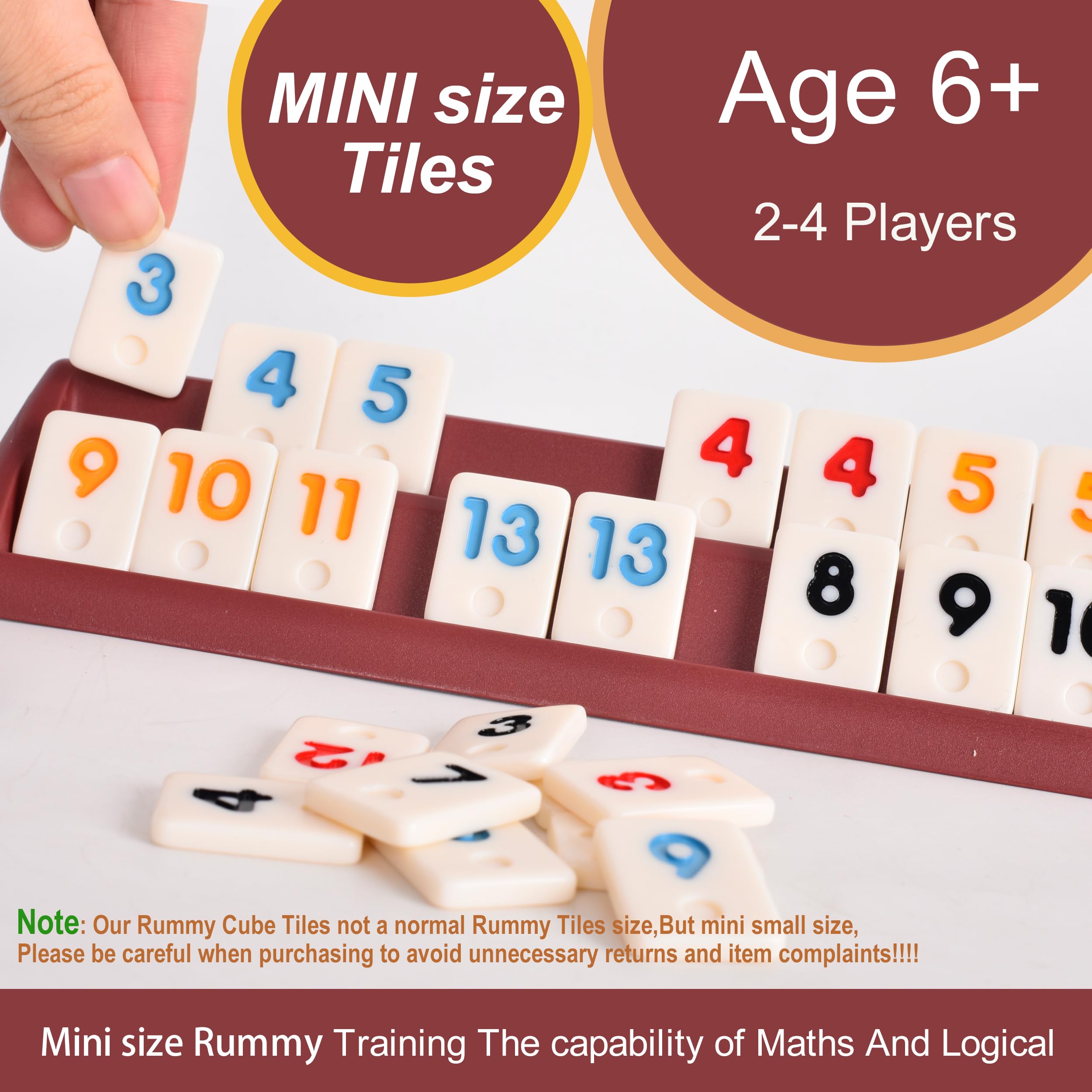 Smilejoy Mini Rummy Cube dice and tiles support fast, social play.