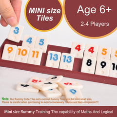 Smilejoy Mini Rummy Cube dice and tiles support fast, social play.