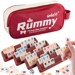 Smilejoy Mini Rummy Cube tiles in vibrant colors ready for quick rounds.