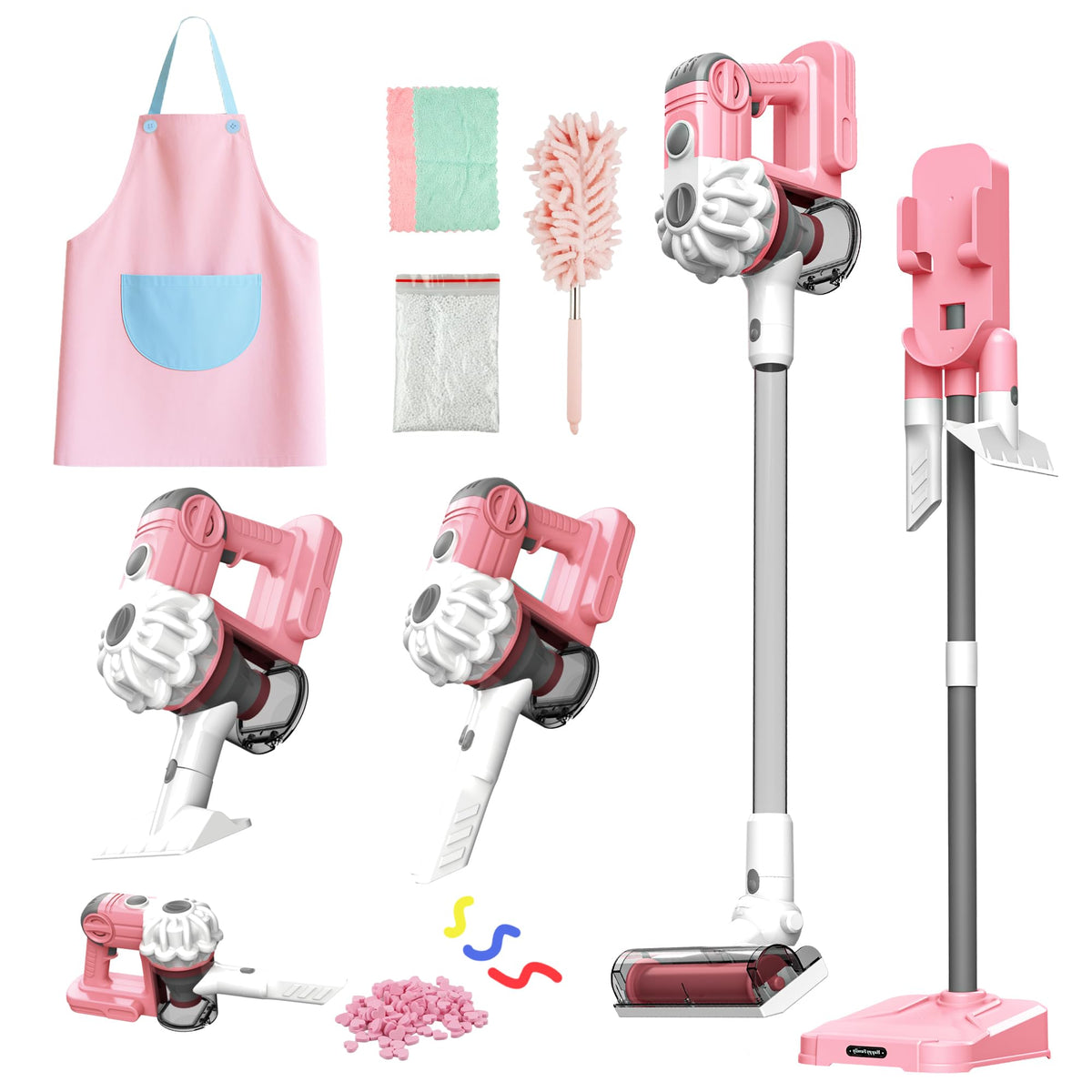 SMILESSKIDDO kids vacuum demonstrating real suction during pretend play