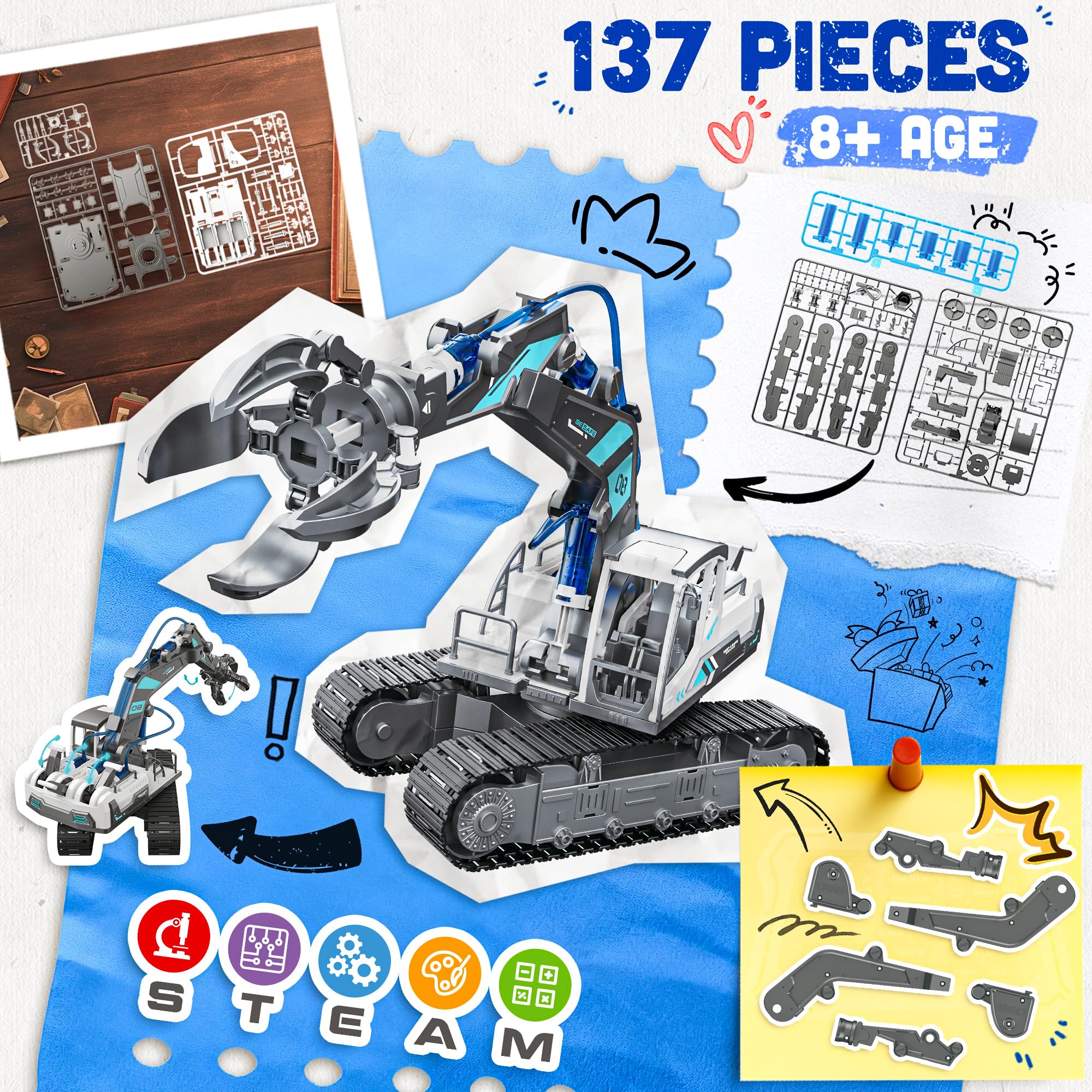 SMILESSKIDDO safe construction kit uses non-toxic parts for worry-free play