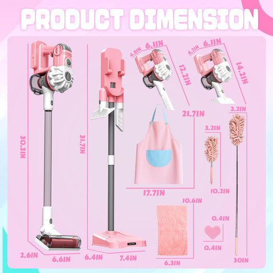 SMILESSKIDDO vacuum accessories kit for enhanced cleaning role-play