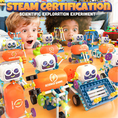 SMILESSKIDDO 438-pcs kit with bright parts supports creative engineering play.