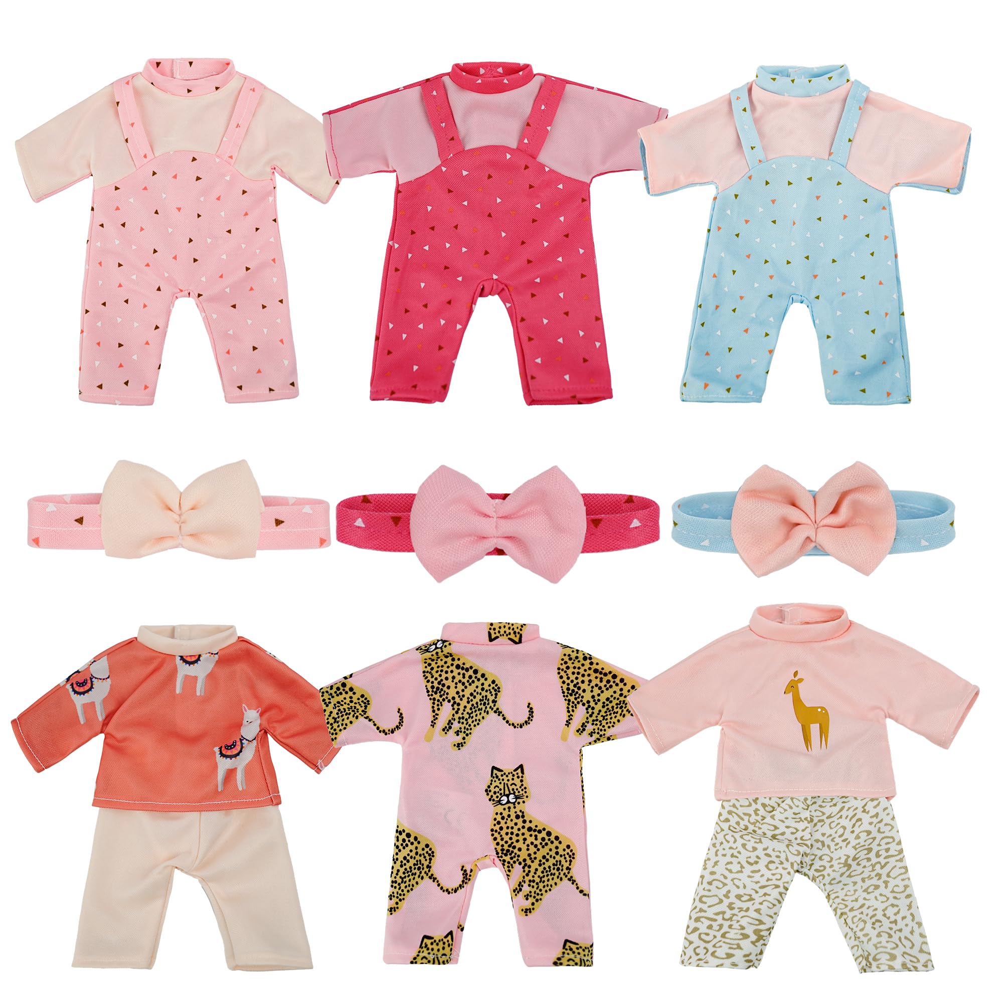 Smilesskiddo 6-sets doll clothes for imaginative dress-up play.