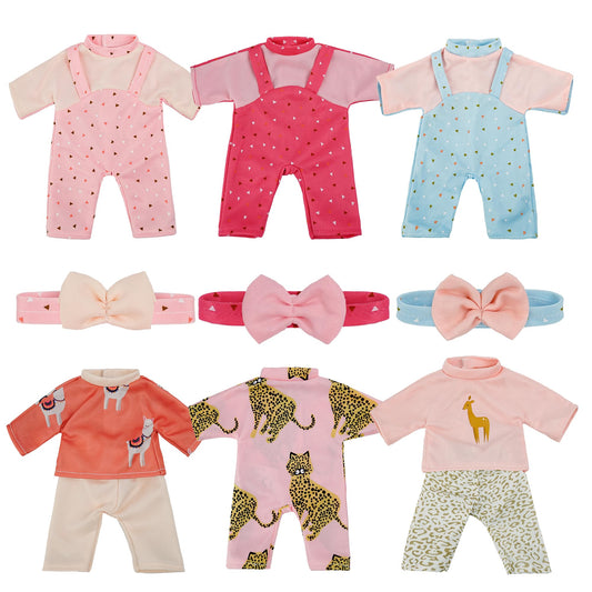 Smilesskiddo 6-sets doll clothes for imaginative dress-up play.