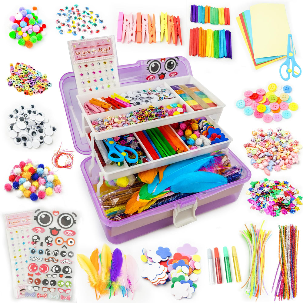 SMILESSKIDDO arts and crafts kit contents inspire creative play