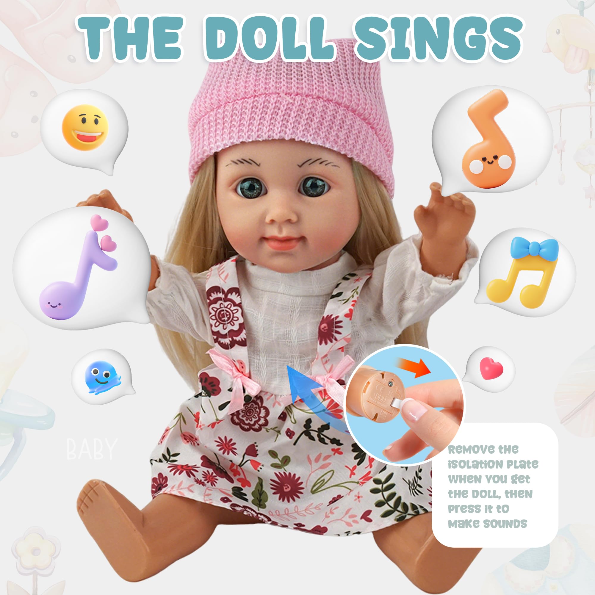 SMILESSKIDDO doll mirror and comb for grooming pretend routines