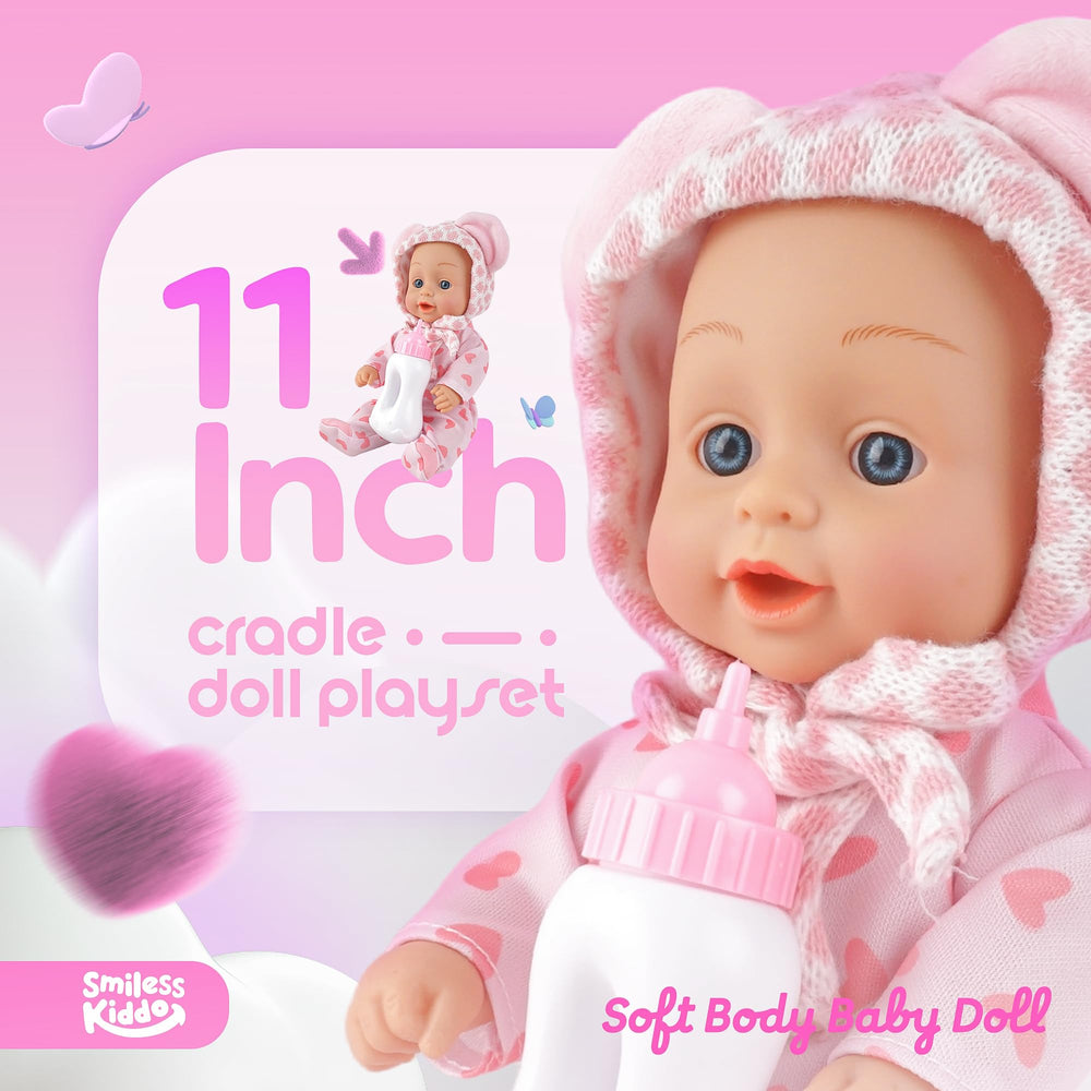 SMILESSKIDDO baby doll pillow for cozy rest during pretend care