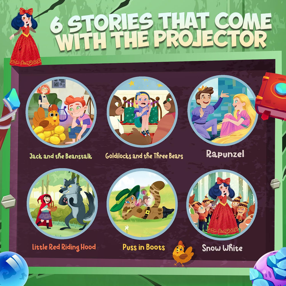 SMILESSKIDDO book projector one-touch focus LED simplifies viewing for kids and parents