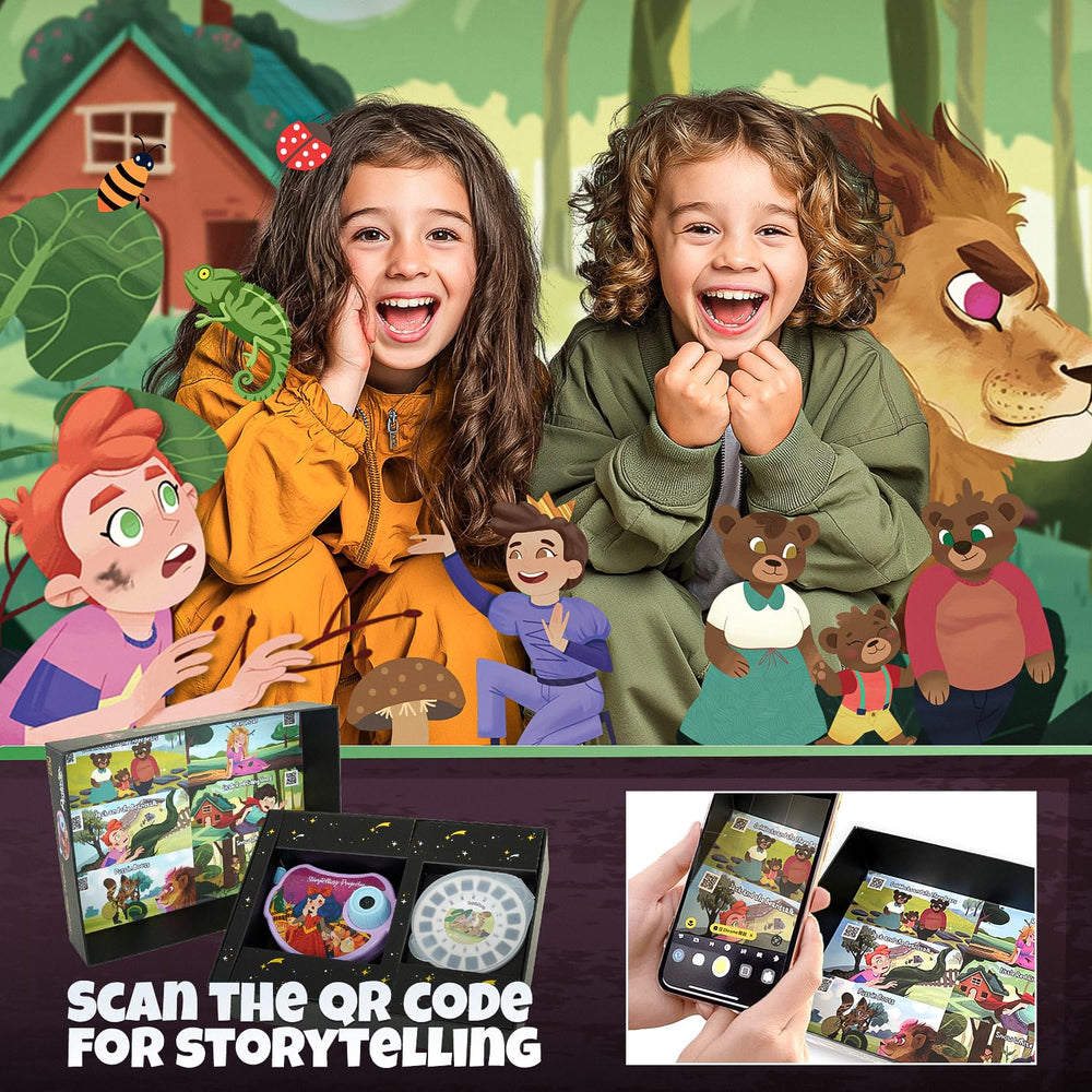 SMILESSKIDDO book projector QR audio narration enhances interactive, screen-free learning