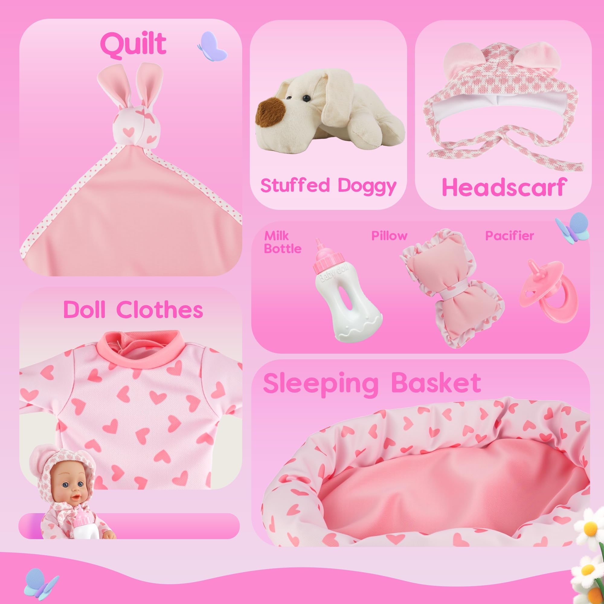 SMILESSKIDDO doll blanket square for warm, comforting role-play