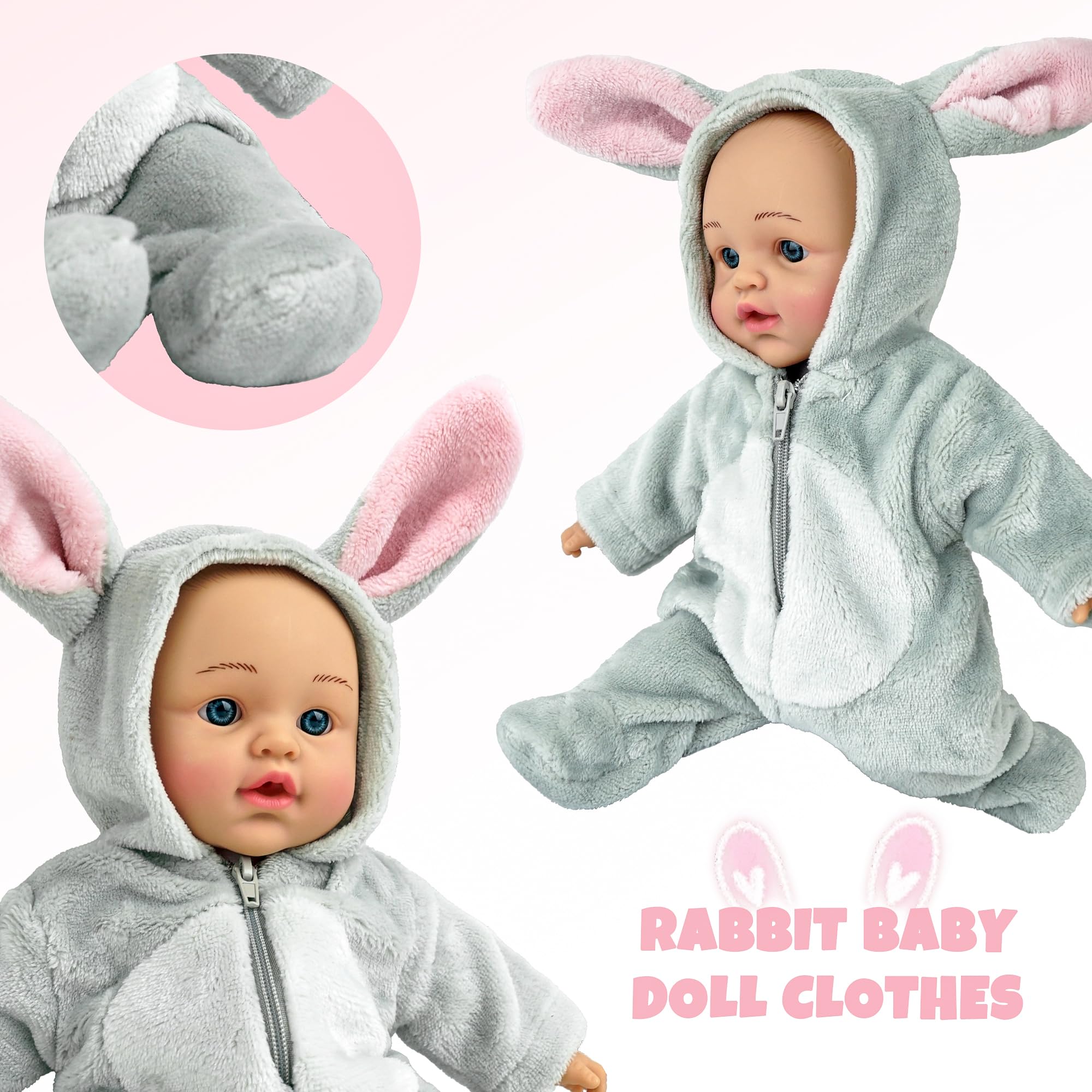 SMILESSKIDDO velvet fabric doll clothes, soft and warm for hugs