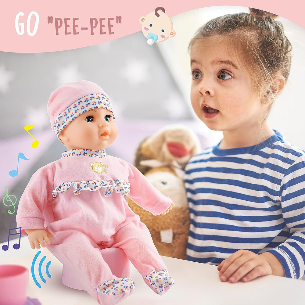SMILESSKIDDO doll drinking milk sound for mealtime pretend play
