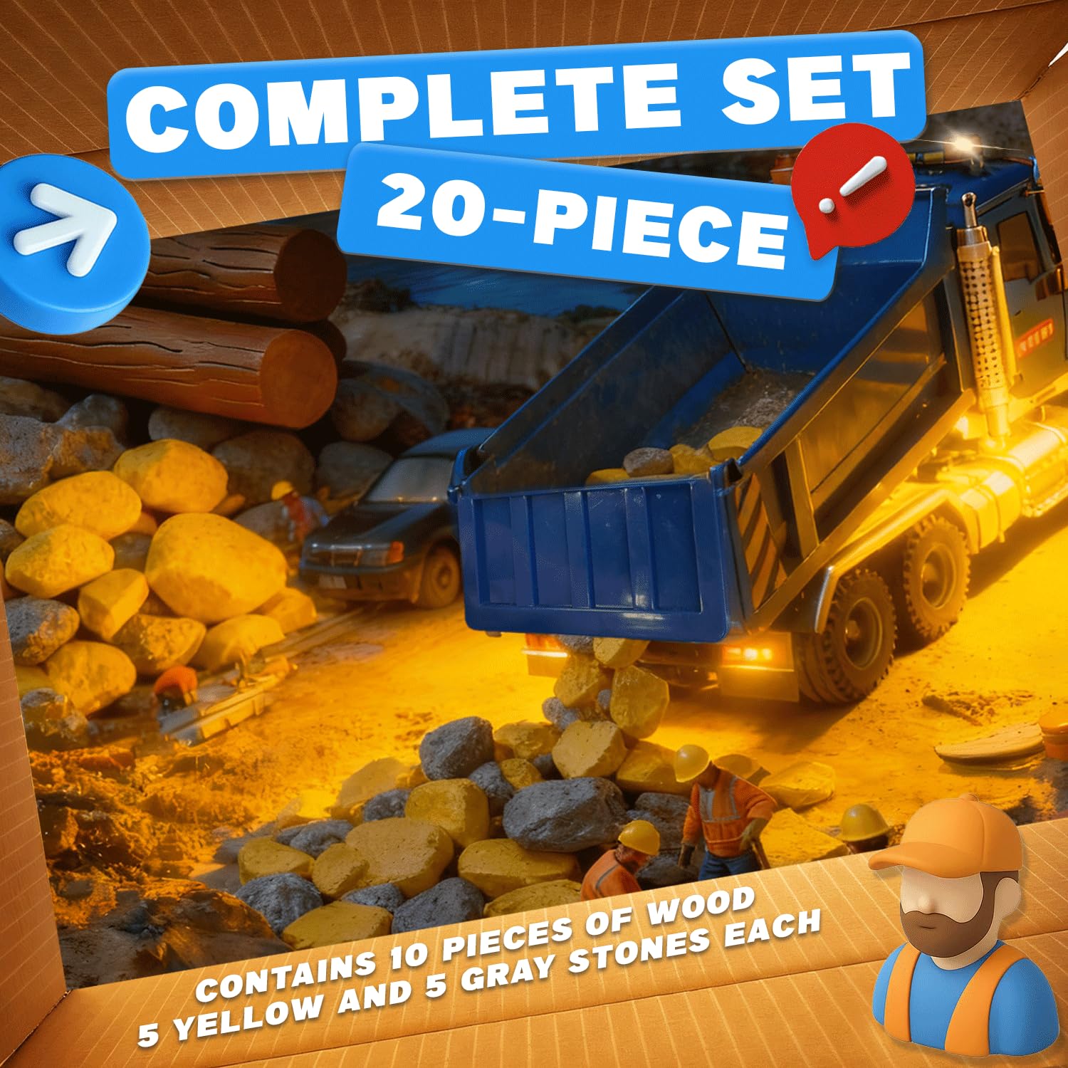 SMILESSKIDDO dump truck toy lights and sounds enrich pretend construction scenarios