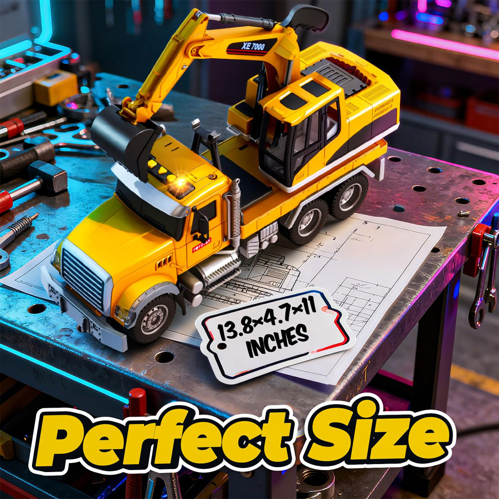 SMILESSKIDDO excavator pairs with other trucks for builds and expansions.