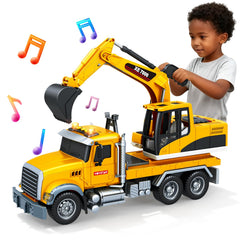 SMILESSKIDDO excavator toy full view for imaginative construction play.