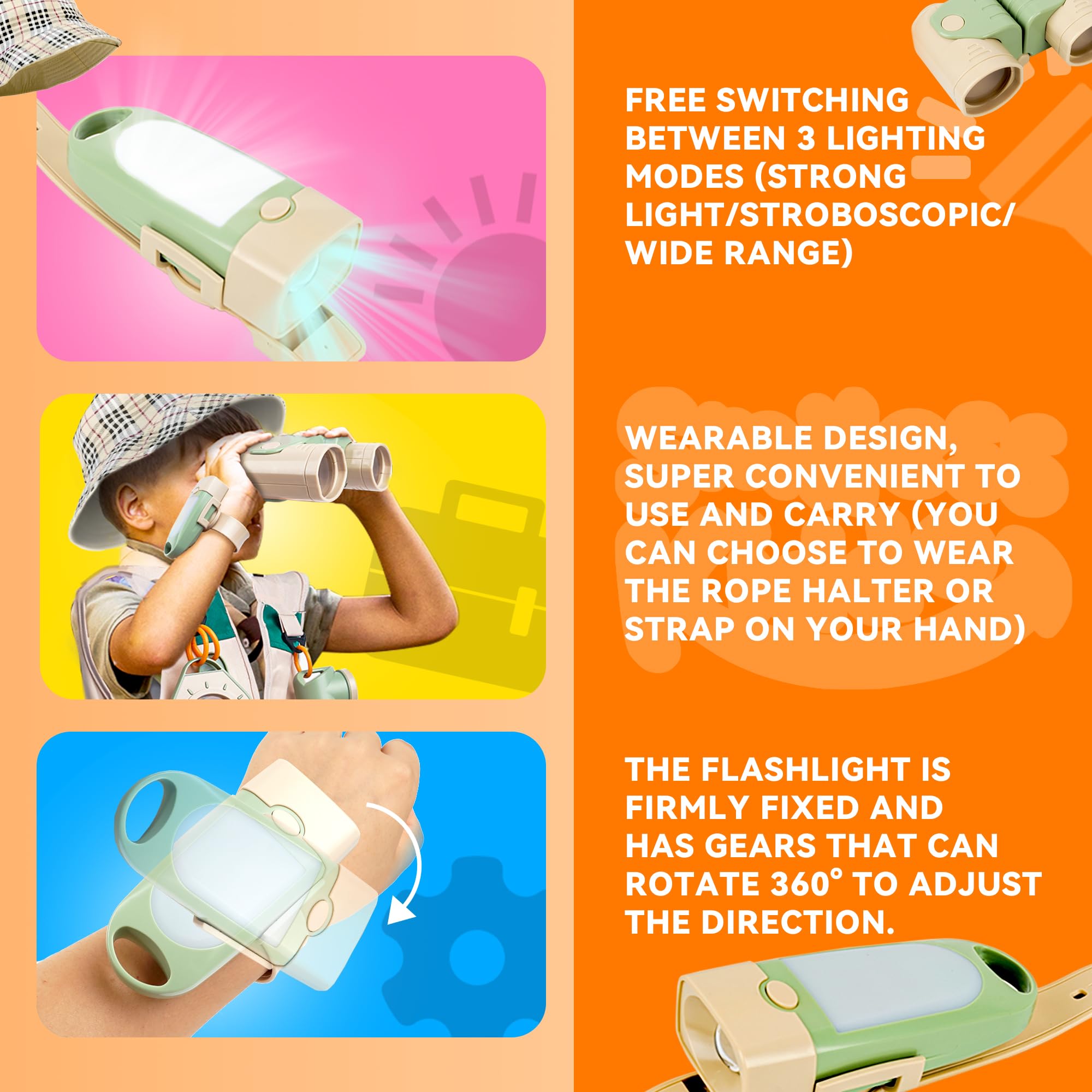 SMILESSKIDDO explorer kit magnifying glass for close up observations
