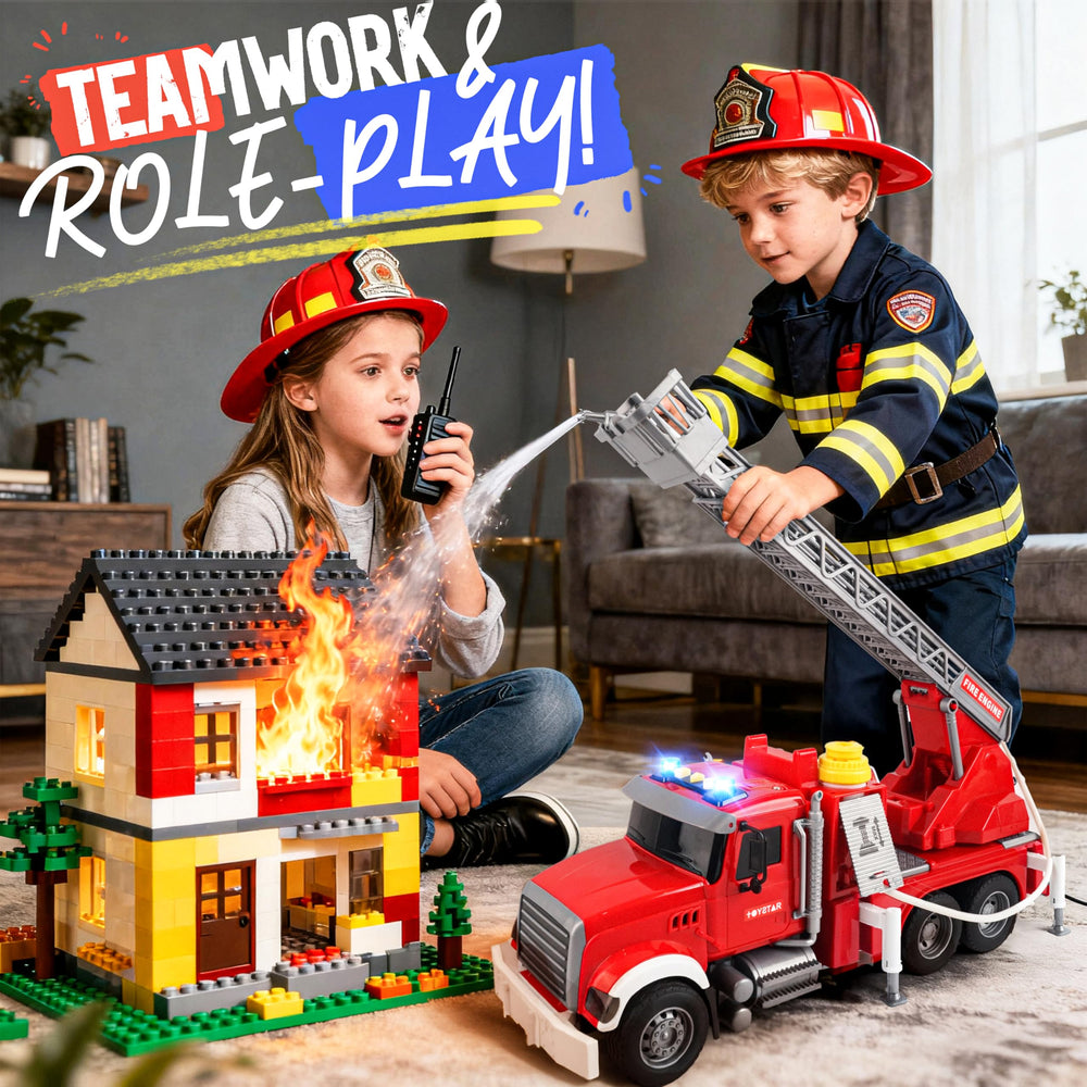 SMILESSKIDDO Fire Truck ideal gift for ages 3 to 8.