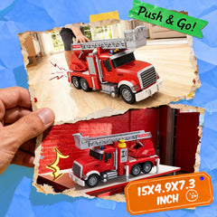 SMILESSKIDDO Fire Truck emergency lights and siren for realistic scenes.