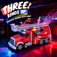 SMILESSKIDDO Fire Truck seventeen-inch ladder extension for tall rescues.