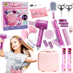 SMILESSKIDDO hair salon playset with light up clips for imaginative styling sessions