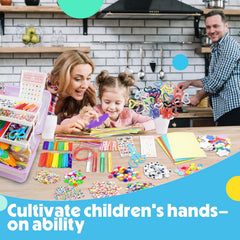 SMILESSKIDDO kids crafting activity setup encourages hands on learning