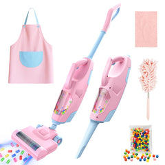 Smilesskiddo kids vacuum with two nozzles for imaginative cleaning play.