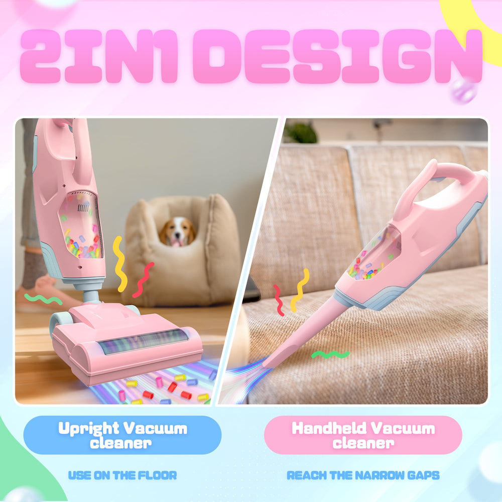 Smilesskiddo vacuum accessories set enhances pretend play with duster and cloths.