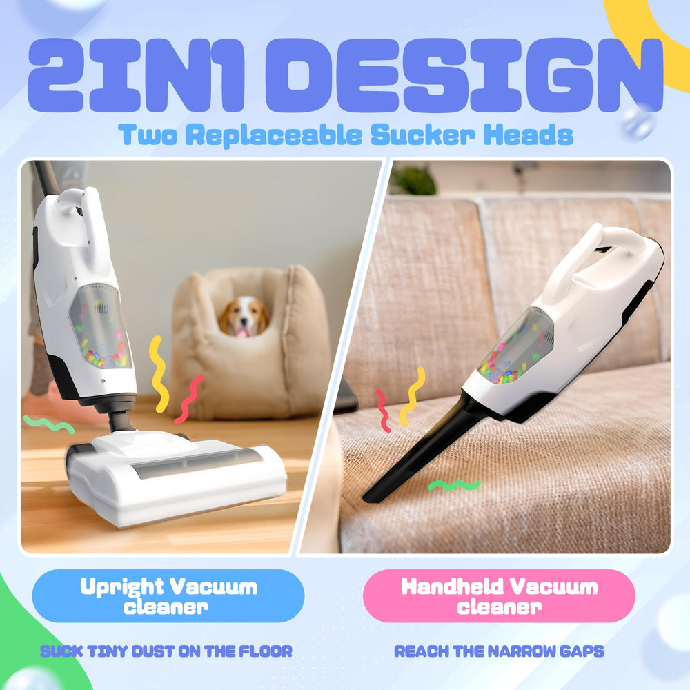 SMILESSKIDDO Kids Vacuum ball-popping action adds interactive fun for kids.