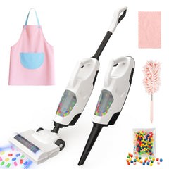SMILESSKIDDO vacuum with dust collector in action for mess-free pretend play