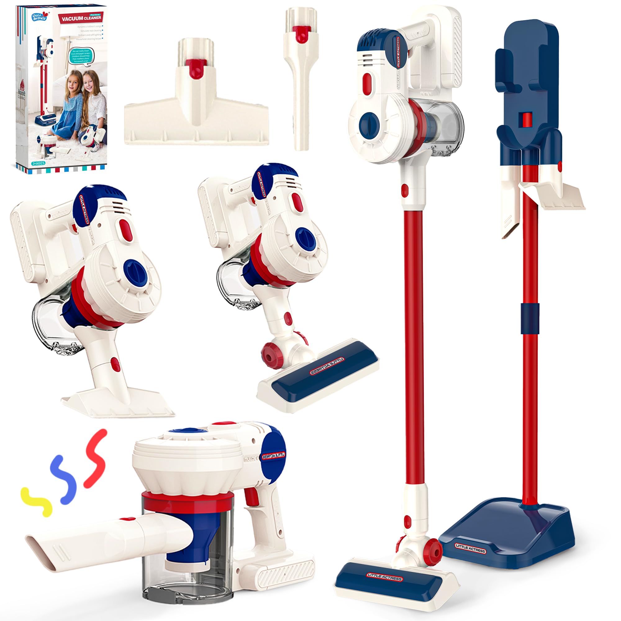SMILESSKIDDO kids vacuum toy three-in-one suction designed for engaging cleanup play.
