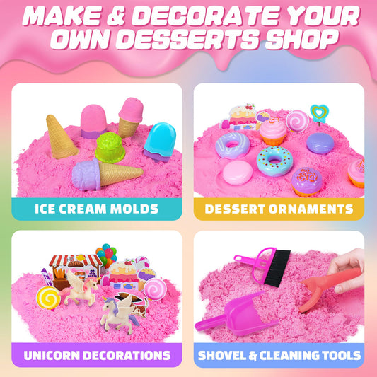 SMILESSKIDDO magic sand 2.2lb helps creative shaping and tactile exploration.