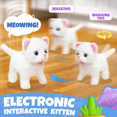 SMILESSKIDDO Meow Kitty tail-wagging design encourages responsive playtime.