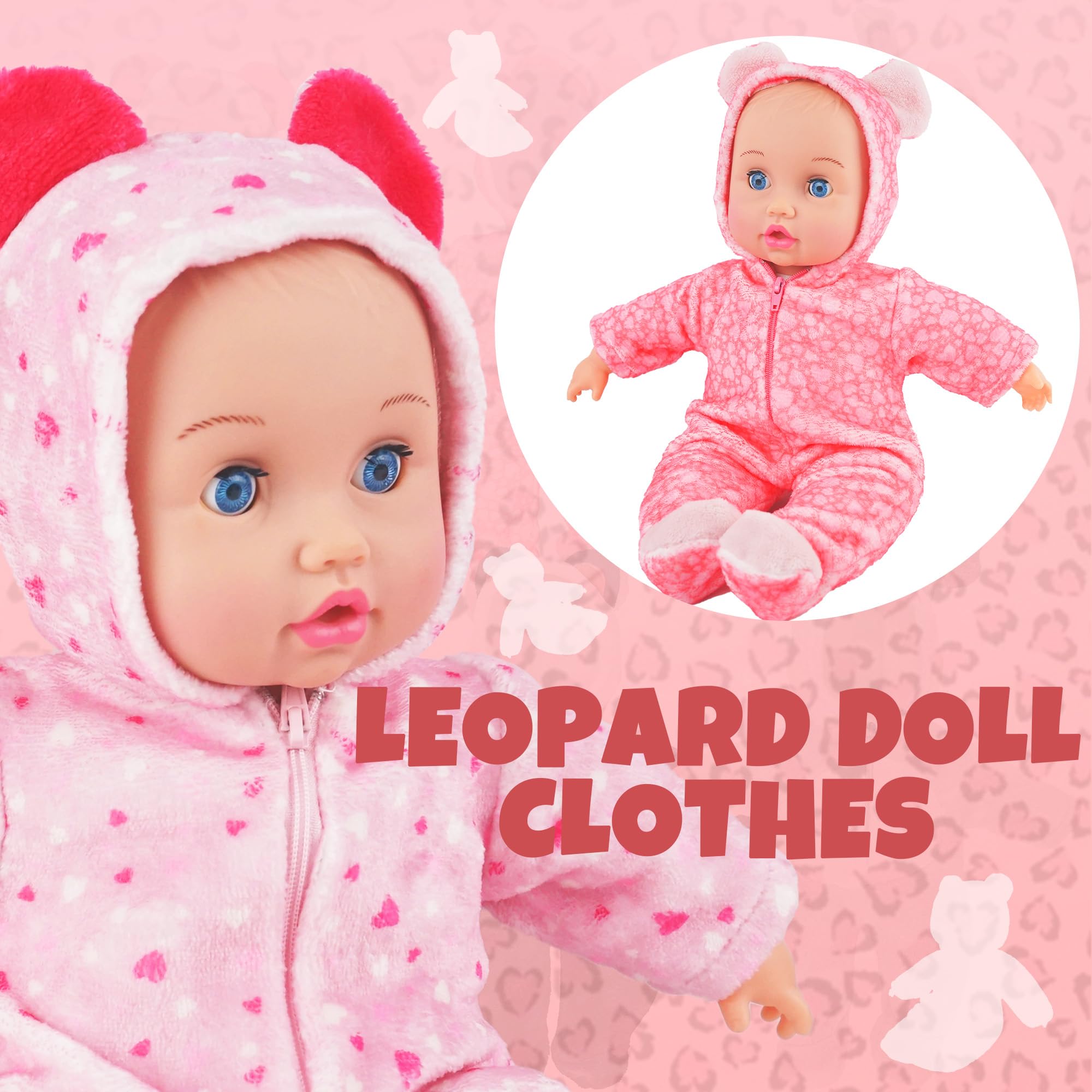 SMILESSKIDDO panda doll clothes for 12-16 inch dolls, cozy and fun.