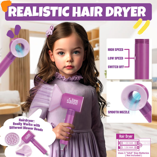 SMILESSKIDDO pink detachable suitcase for portable pretend hair styling