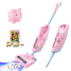 SMILESSKIDDO toy vacuum and piggy bank front view for imaginative play and savings practice