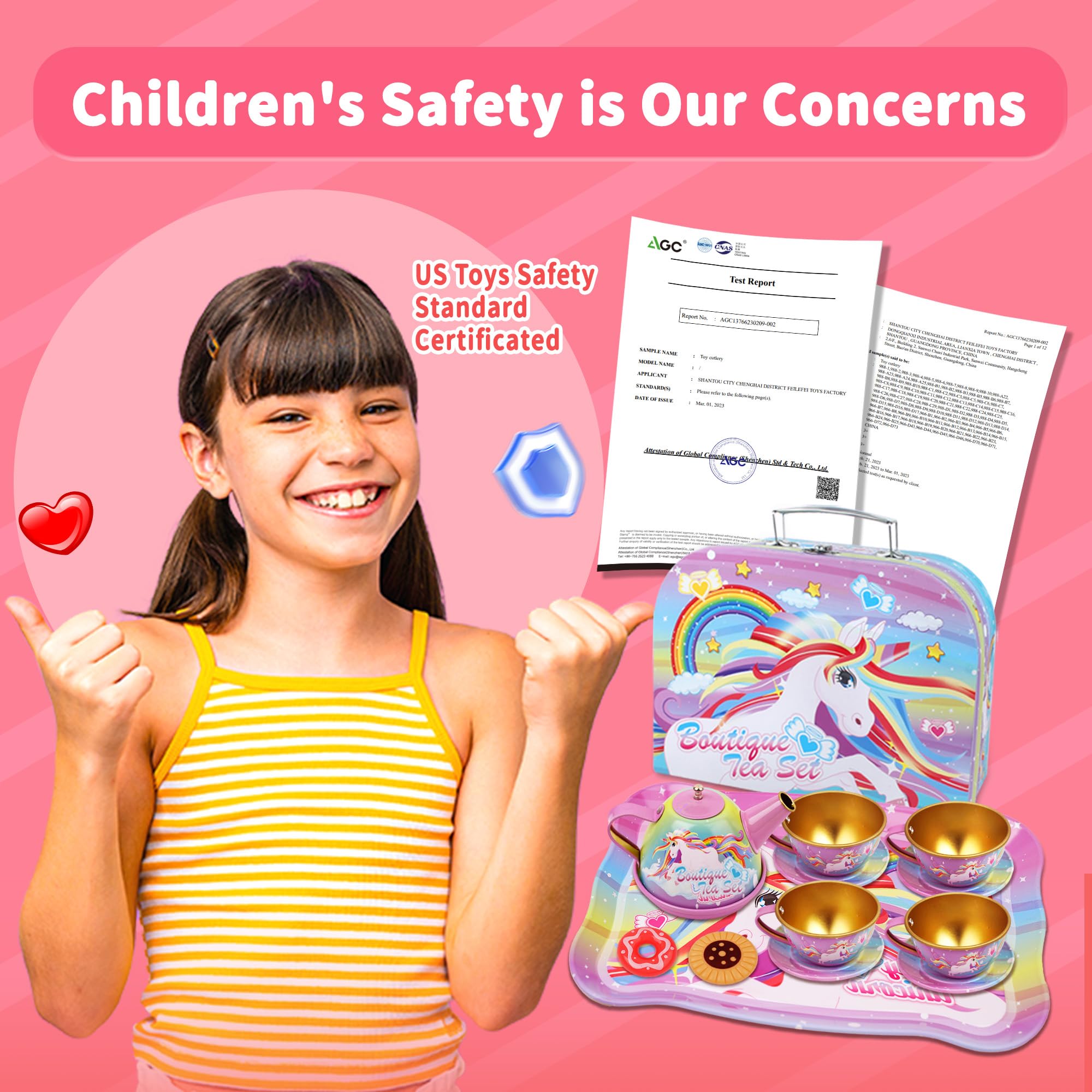SMILESSKIDDO unicorn 3-tier cake stand showcasing treats for pretend play.